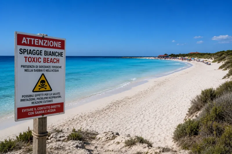 Spiagge Bianche, toxická pláž na západním pobřeží Itálie
