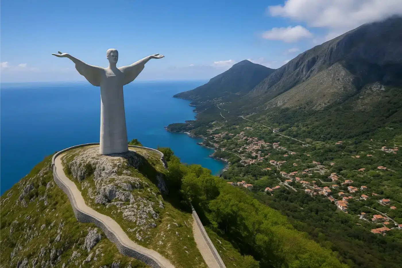 Maratea: Socha Ježíše Krista v Kalábrii